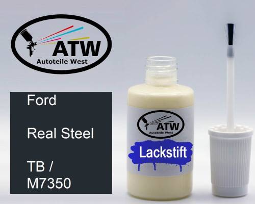 Ford, Real Steel, TB / M7350: 20ml Lackstift, von ATW Autoteile West.